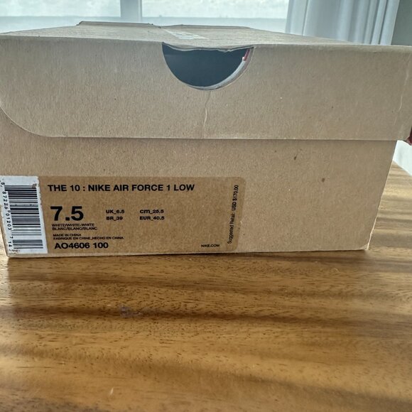 Nike Off-White x Air Force 1 Low The Ten - Size 7.5 - Picture 7 of 16
